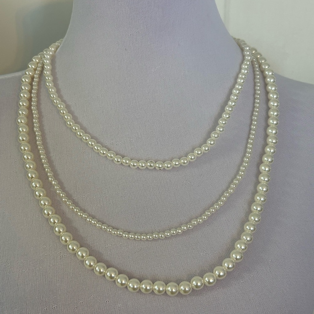Three Strand Pearl Necklace